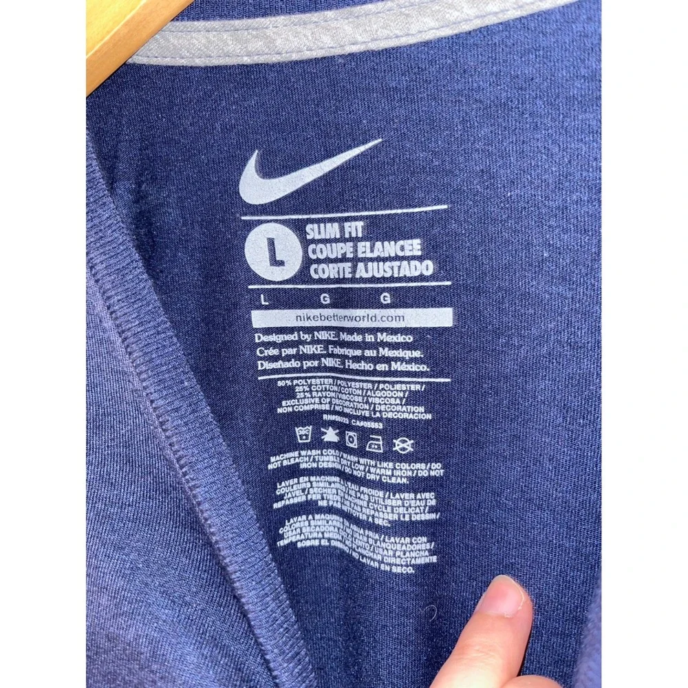 Nike Mountaineers‎ West Virginia WVU Long Sleeve Shirt Men's Large Slim Fit